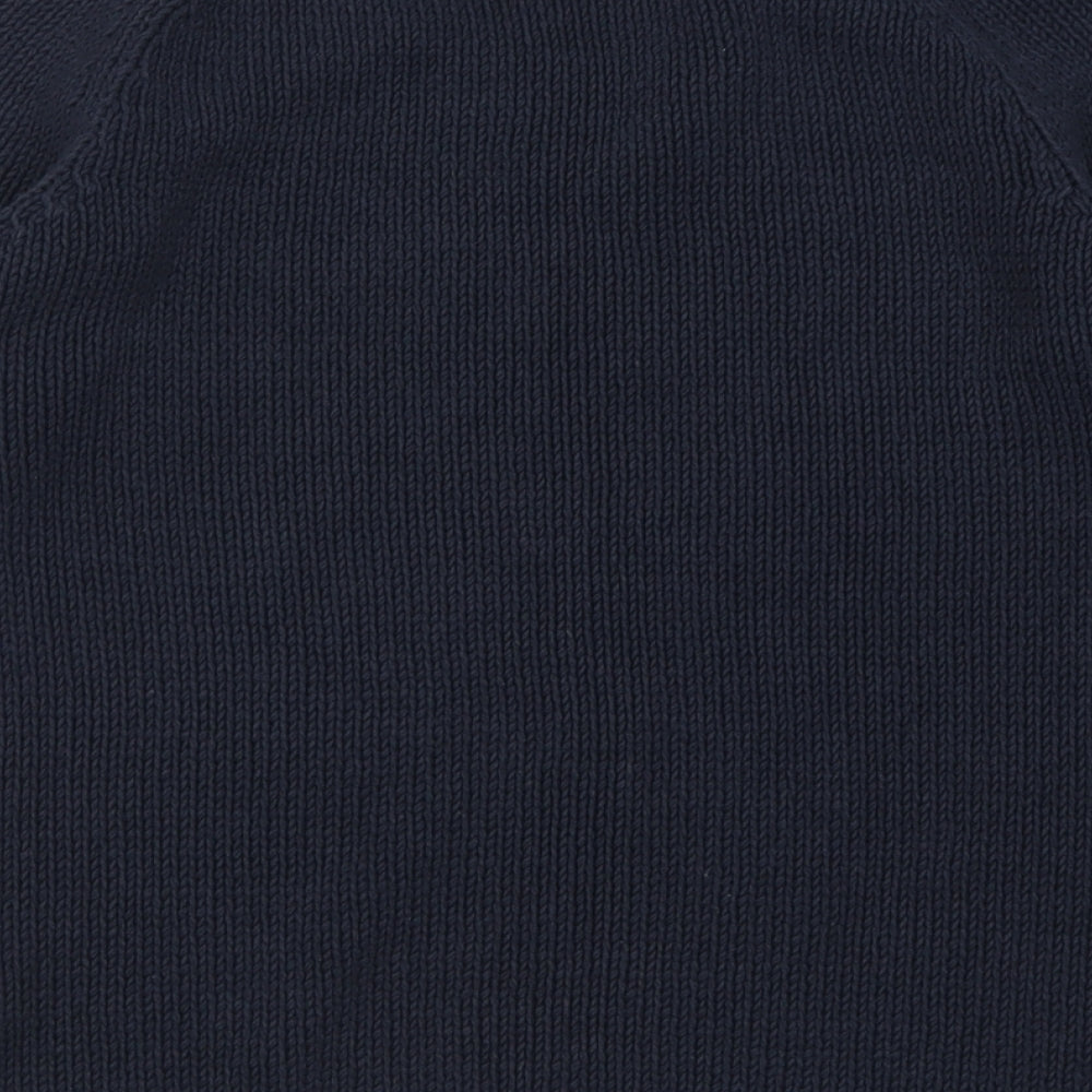 Indigo Womens Blue Scoop Neck  Acrylic Pullover Jumper Size 12