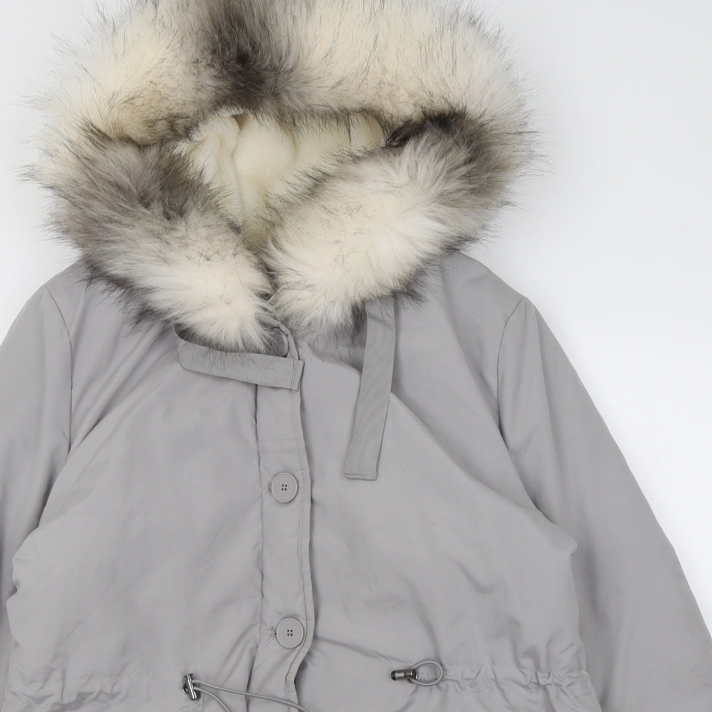 Studio Womens Grey   Overcoat Coat Size 14  Button