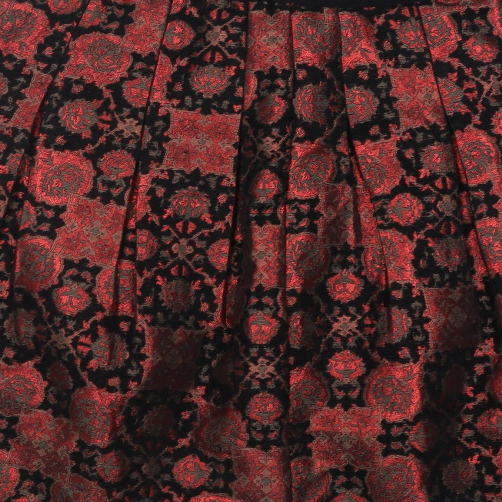 Monsoon Womens Red Geometric Polyester A-Line Skirt Size 14