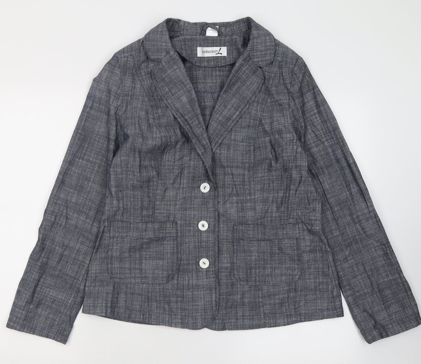 collection Womens Grey   Jacket Blazer Size L  Button