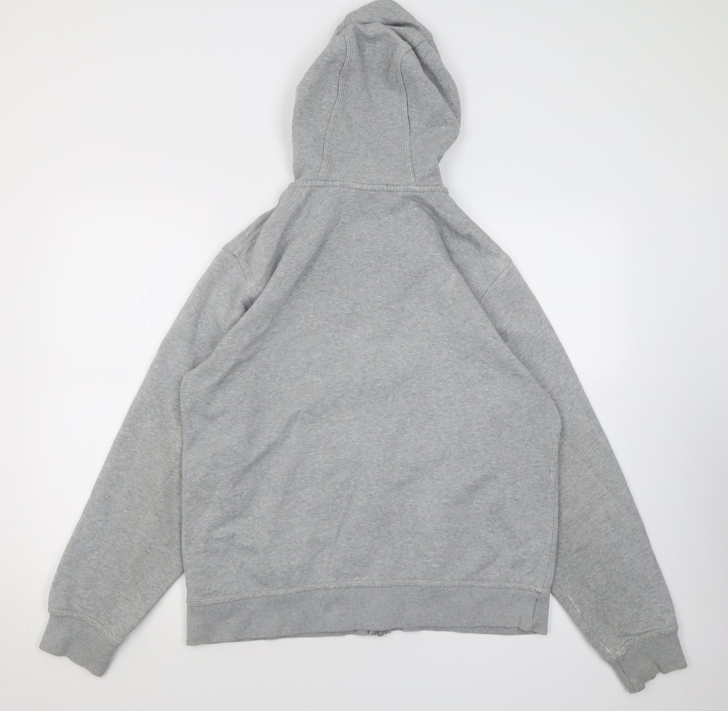 Nike Mens Grey  Cotton Full Zip Hoodie Size L