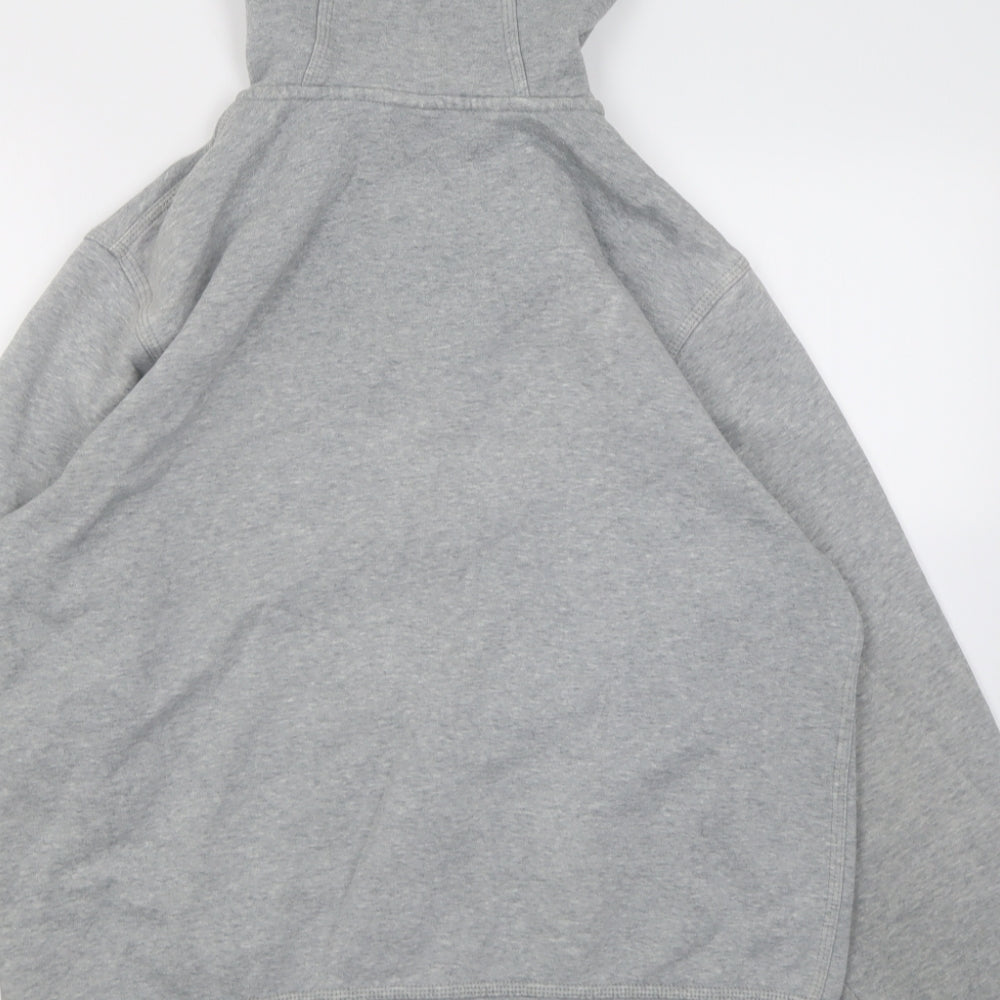Nike Mens Grey  Cotton Full Zip Hoodie Size L