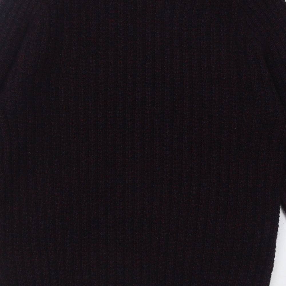 Cedar Wood State Mens Purple Crew Neck  Acrylic Pullover Jumper Size L