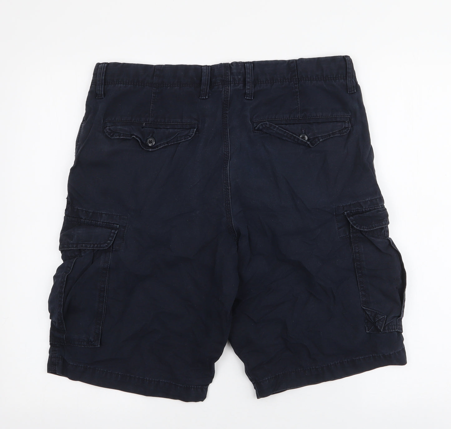 Gap Mens Blue  Cotton Cargo Shorts Size 32 L10 in Regular Zip
