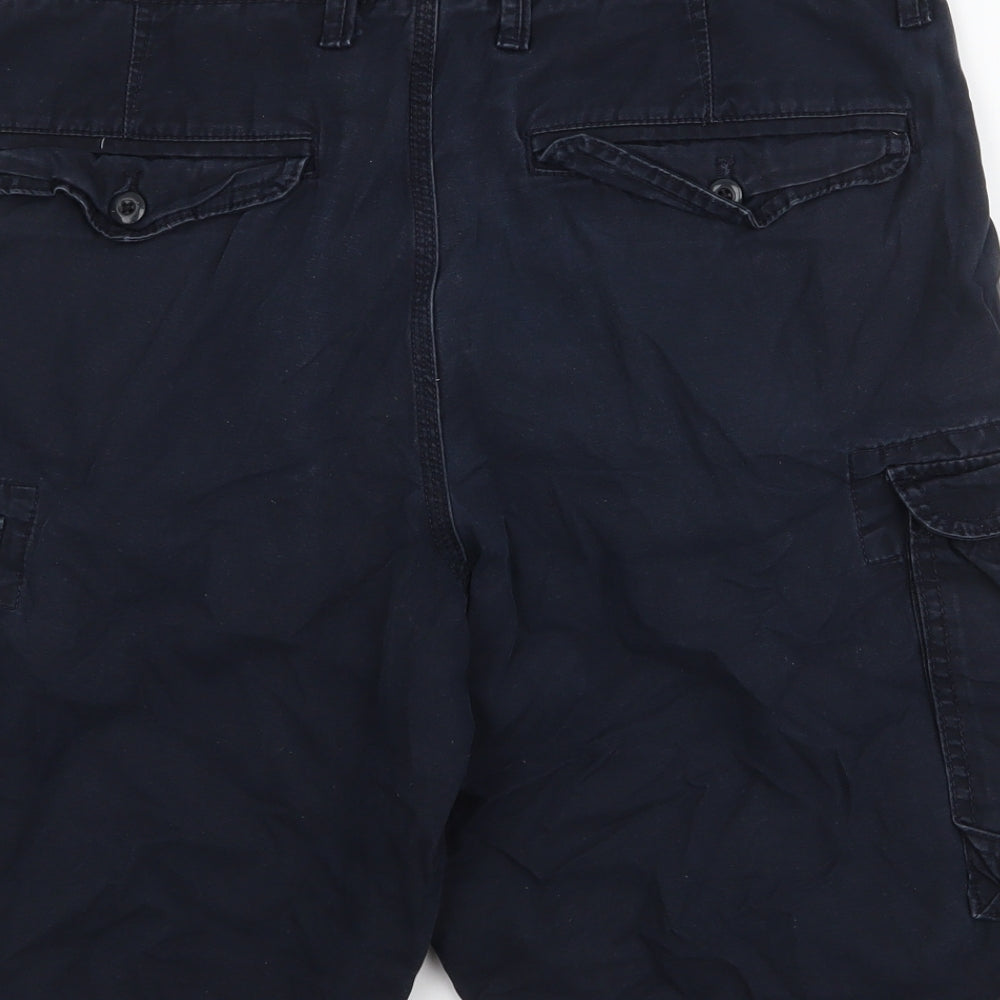Gap Mens Blue  Cotton Cargo Shorts Size 32 L10 in Regular Zip