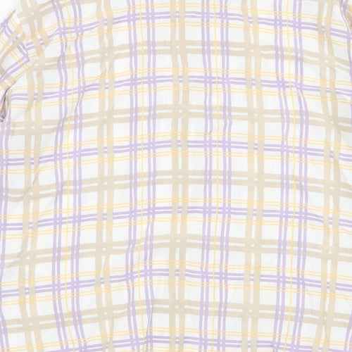 Autograph Womens Multicoloured Plaid Viscose Basic Blouse Size 8 Collared