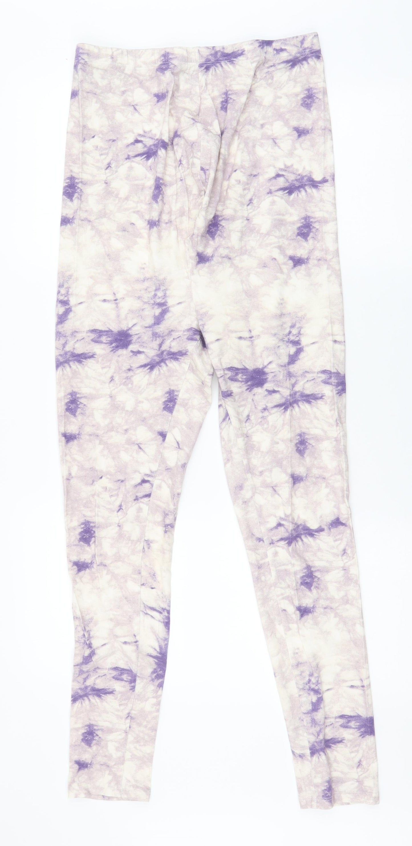 Missguided Womens Multicoloured Tie Dye Cotton  Leggings Size 10 L28 in