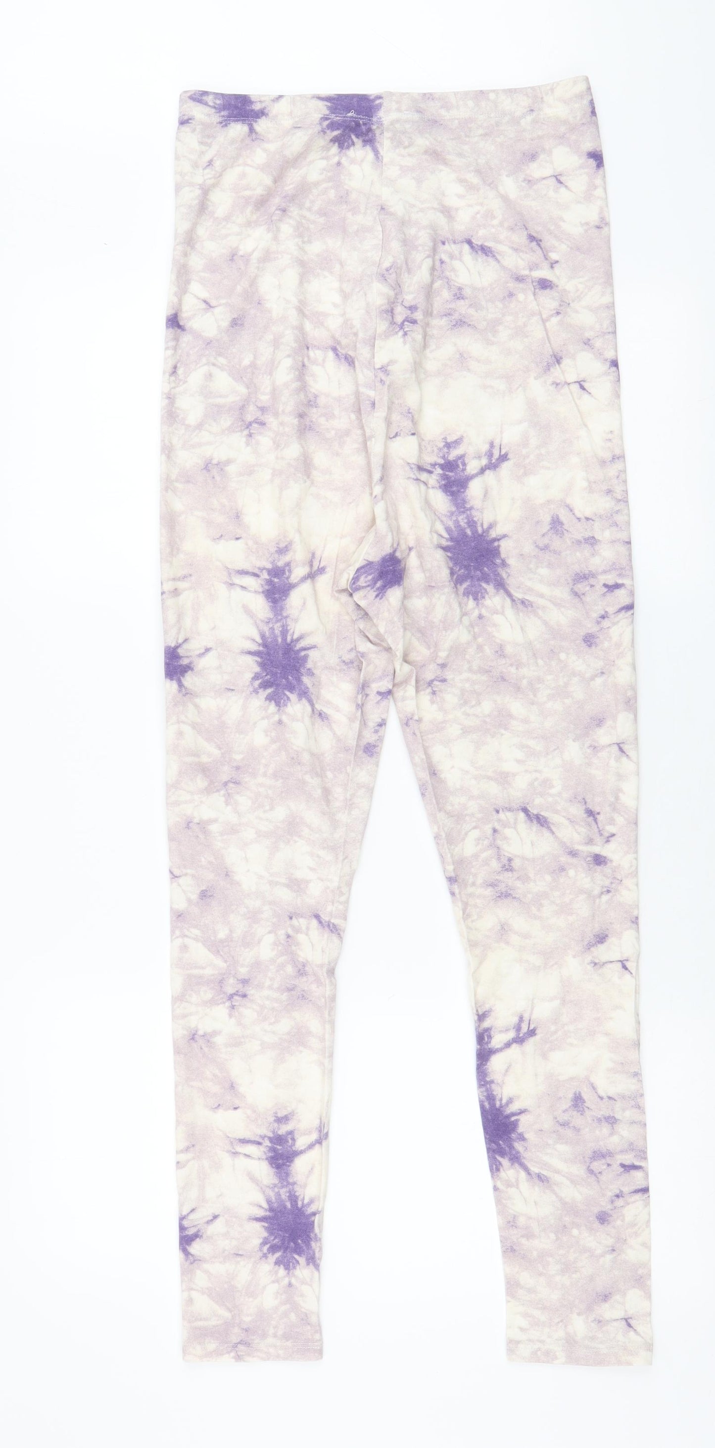 Missguided Womens Multicoloured Tie Dye Cotton  Leggings Size 10 L28 in