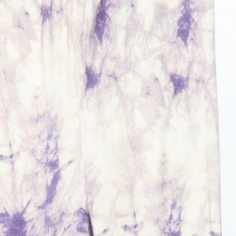 Missguided Womens Multicoloured Tie Dye Cotton  Leggings Size 10 L28 in