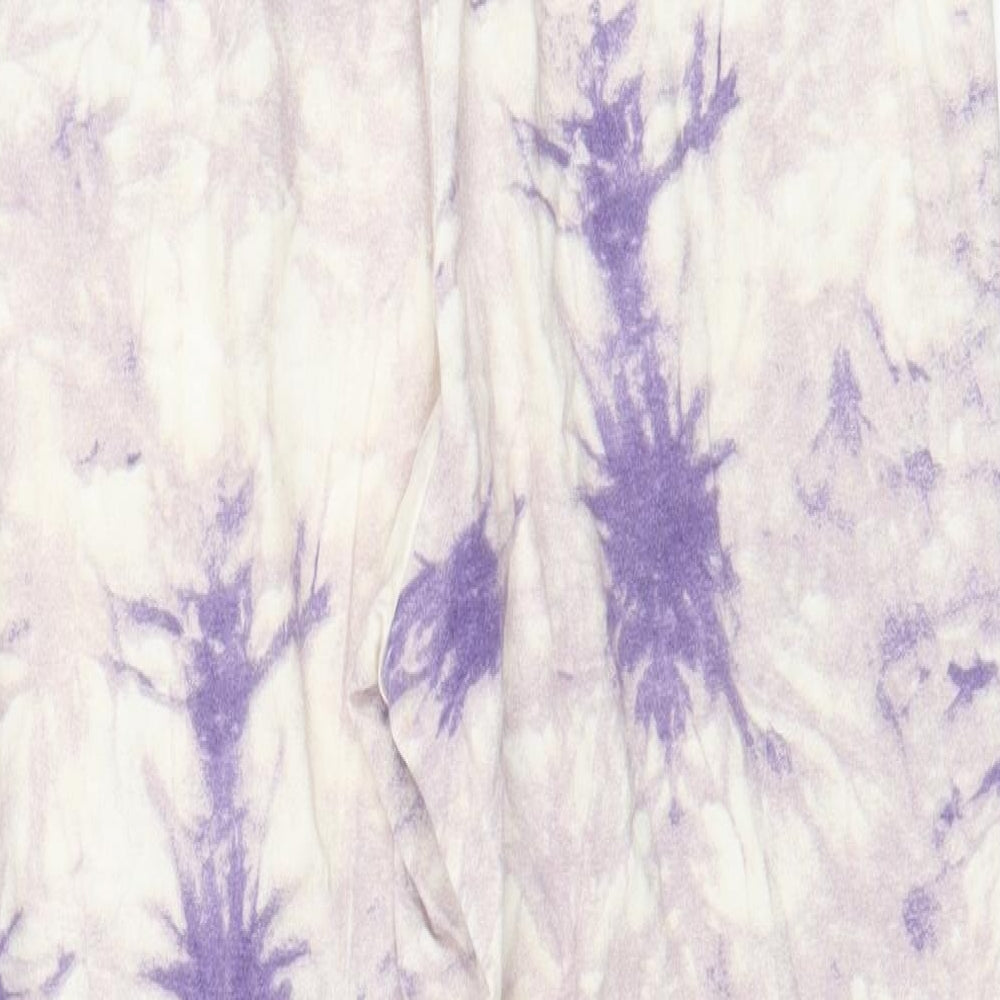 Missguided Womens Multicoloured Tie Dye Cotton  Leggings Size 10 L28 in