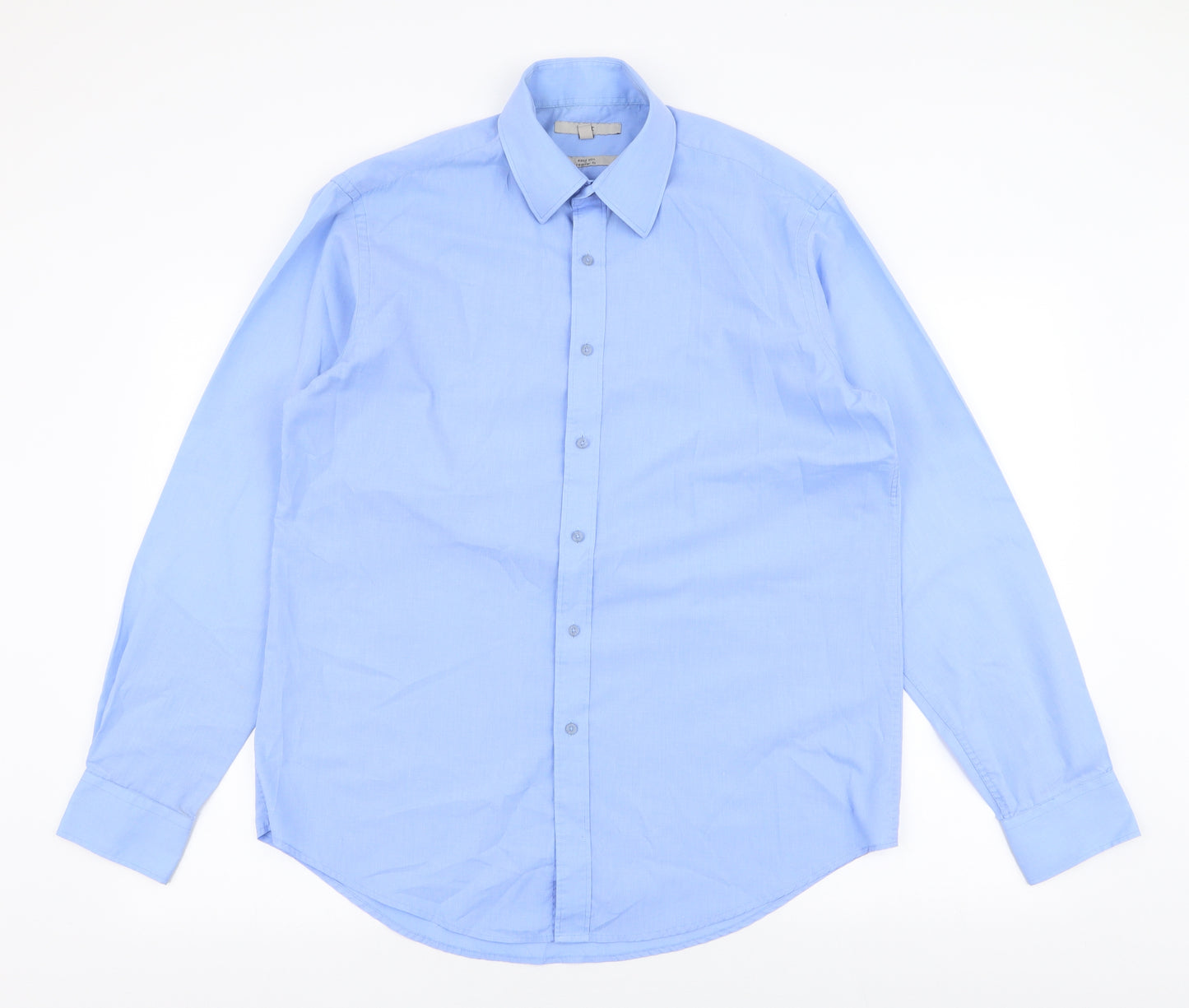 NEXT Mens Blue  Polyester  Dress Shirt Size 15.5 Collared Button