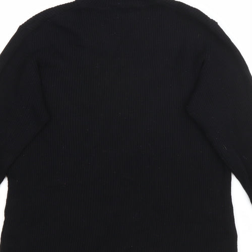 Linea Womens Black Roll Neck  Viscose Pullover Jumper Size M