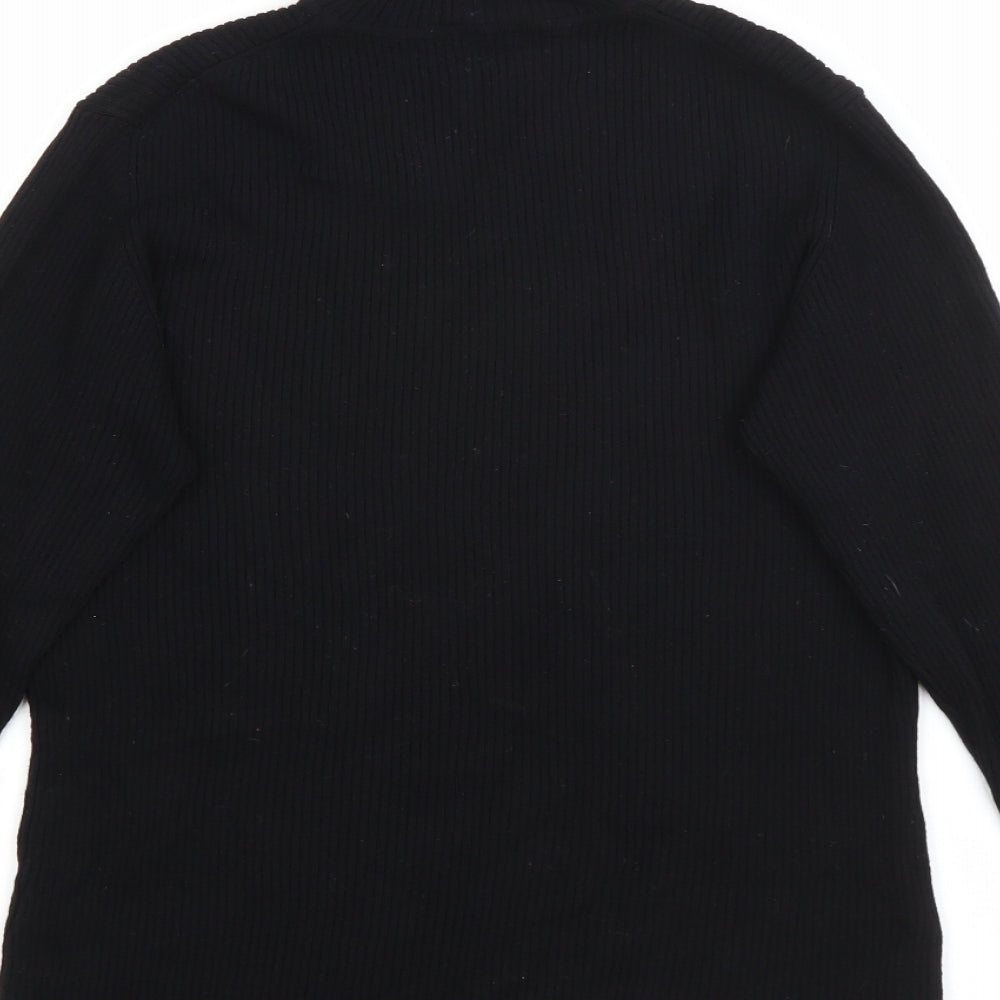 Linea Womens Black Roll Neck  Viscose Pullover Jumper Size M