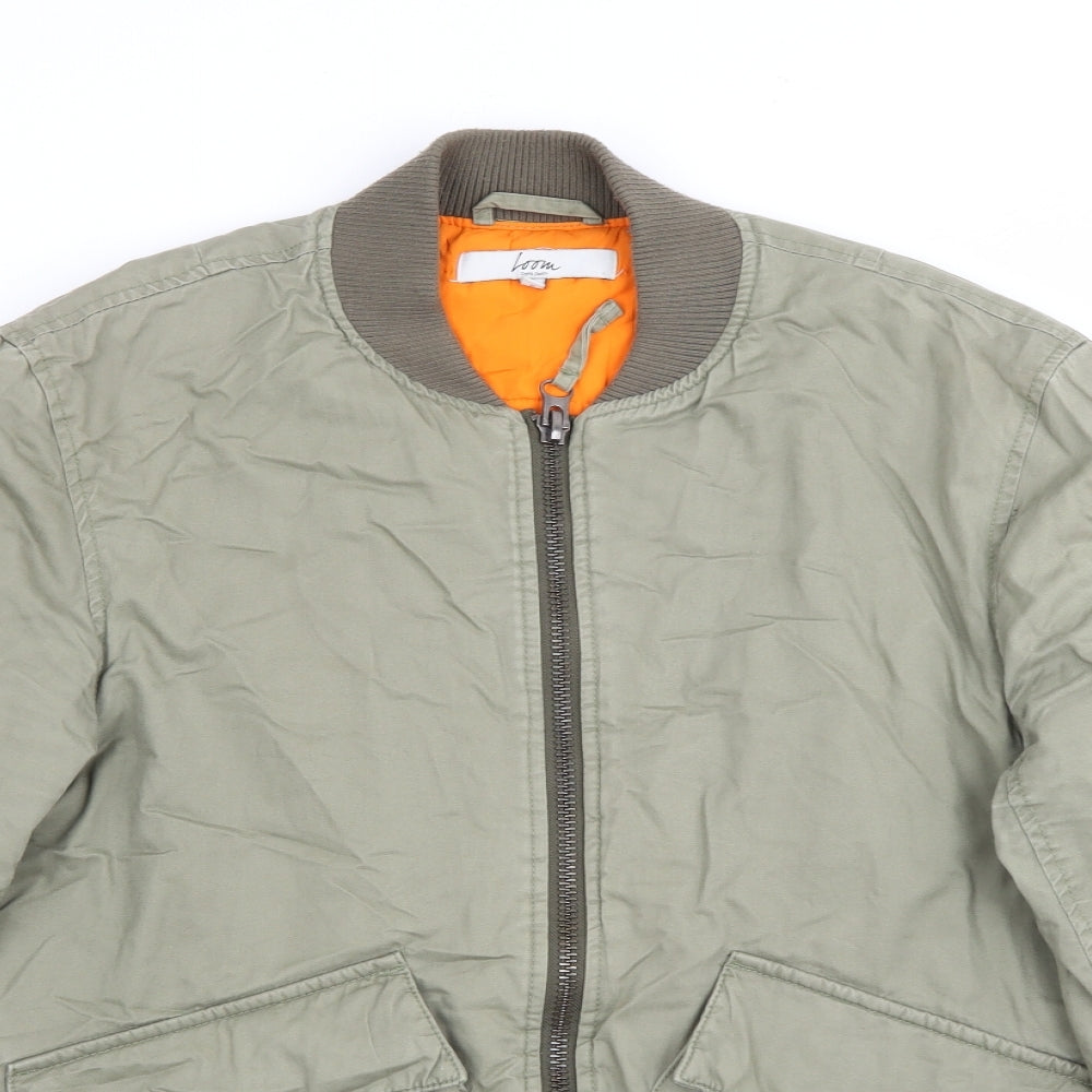 Loom Womens Green   Bomber Jacket Jacket Size S  Zip