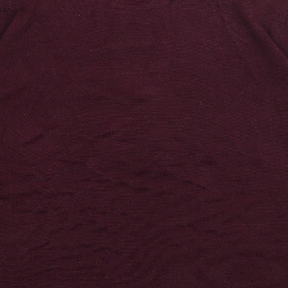 Hobbs Womens Purple Roll Neck  Wool Pullover Jumper Size M