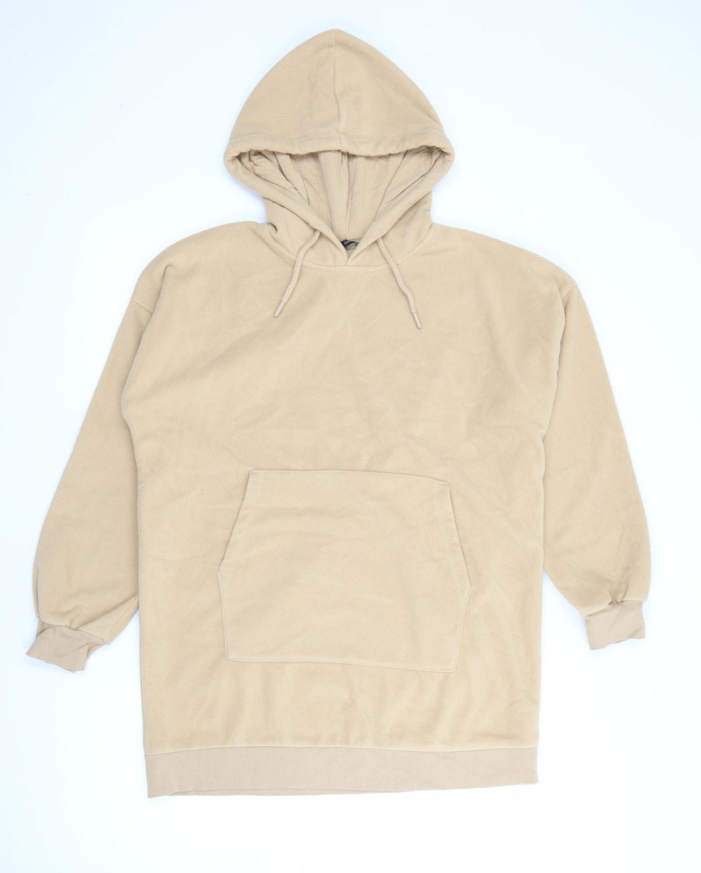 George Womens Beige  Polyester Pullover Hoodie Size M