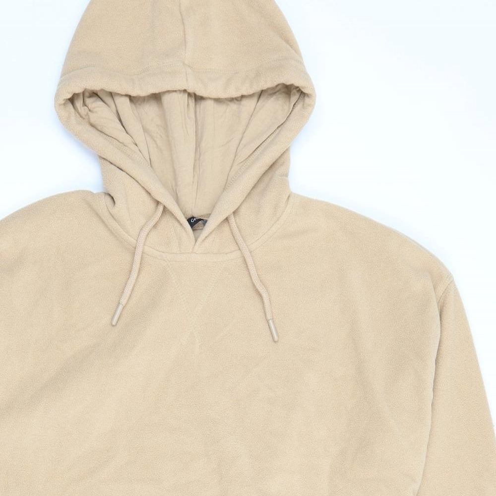 George Womens Beige  Polyester Pullover Hoodie Size M