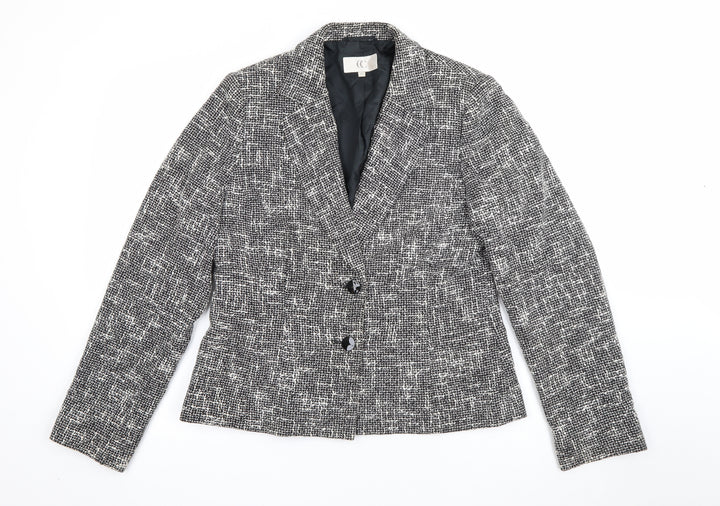 CC Womens Black Jacket Size 14 Button