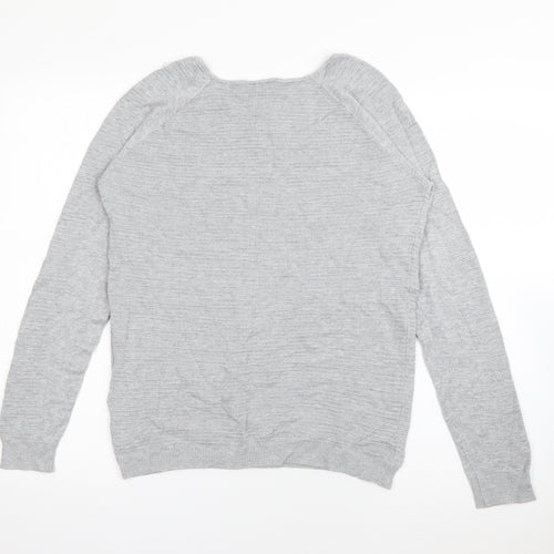 Avenue Womens Grey Round Neck  Viscose Pullover Jumper Size 14