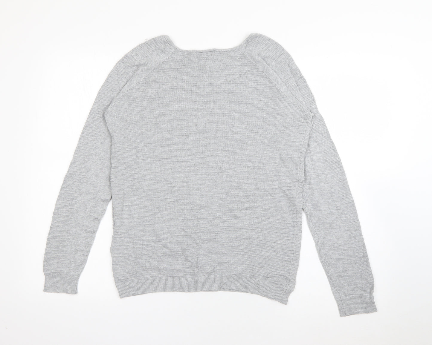 Avenue Womens Grey Round Neck  Viscose Pullover Jumper Size 14