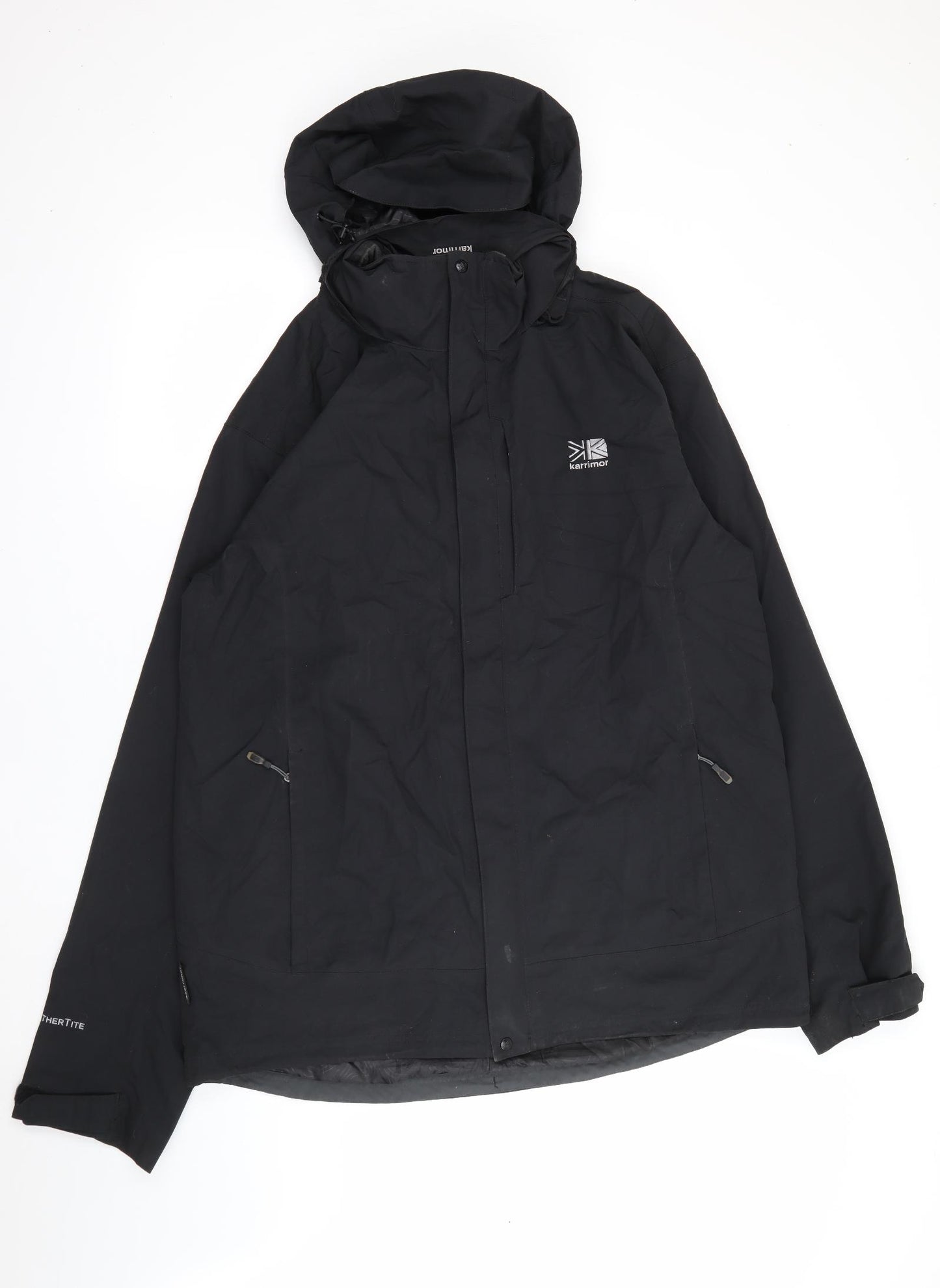 Karrimor Mens Black   Rain Coat Coat Size XL  Zip