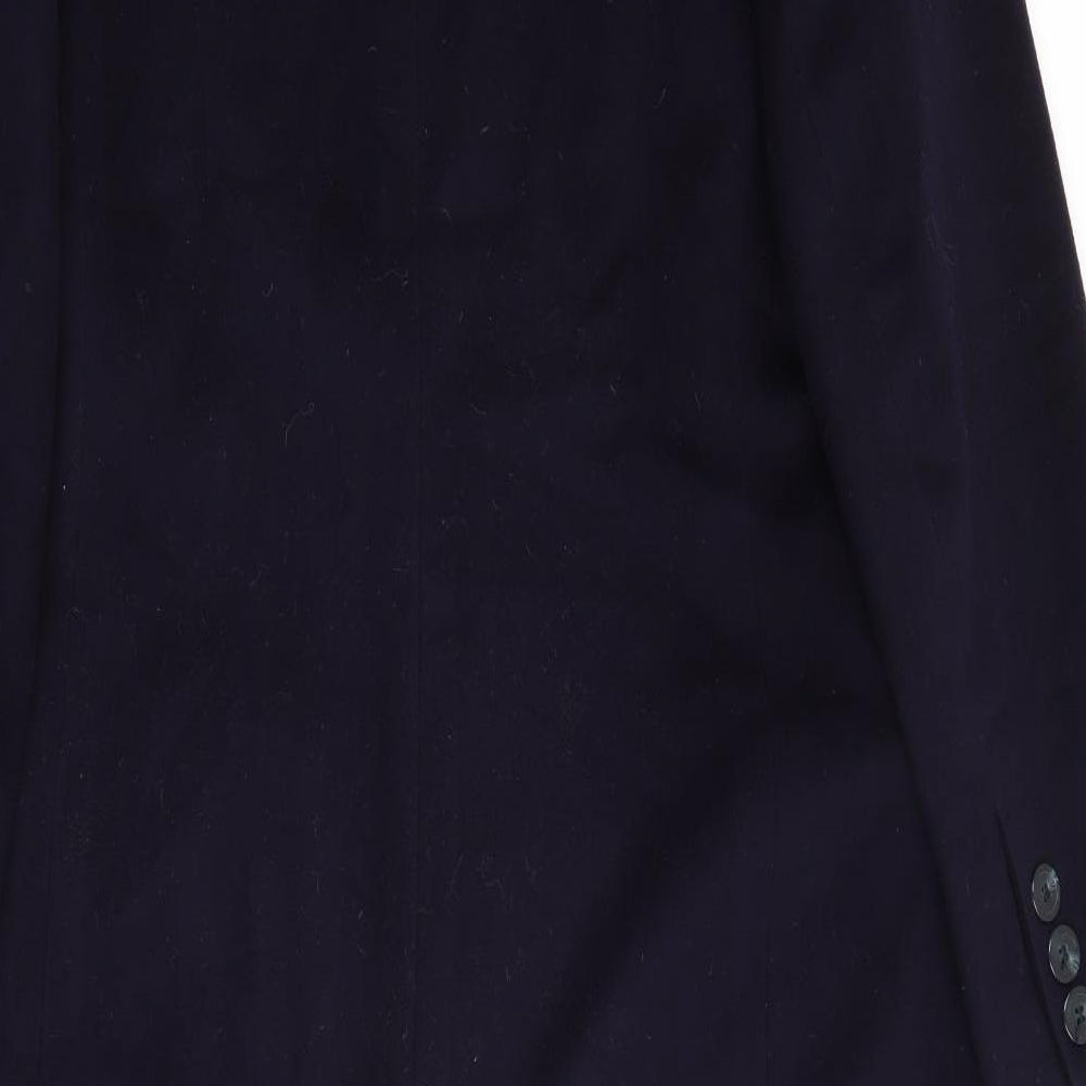 Jaeger Womens Blue   Overcoat Coat Size 10  Button