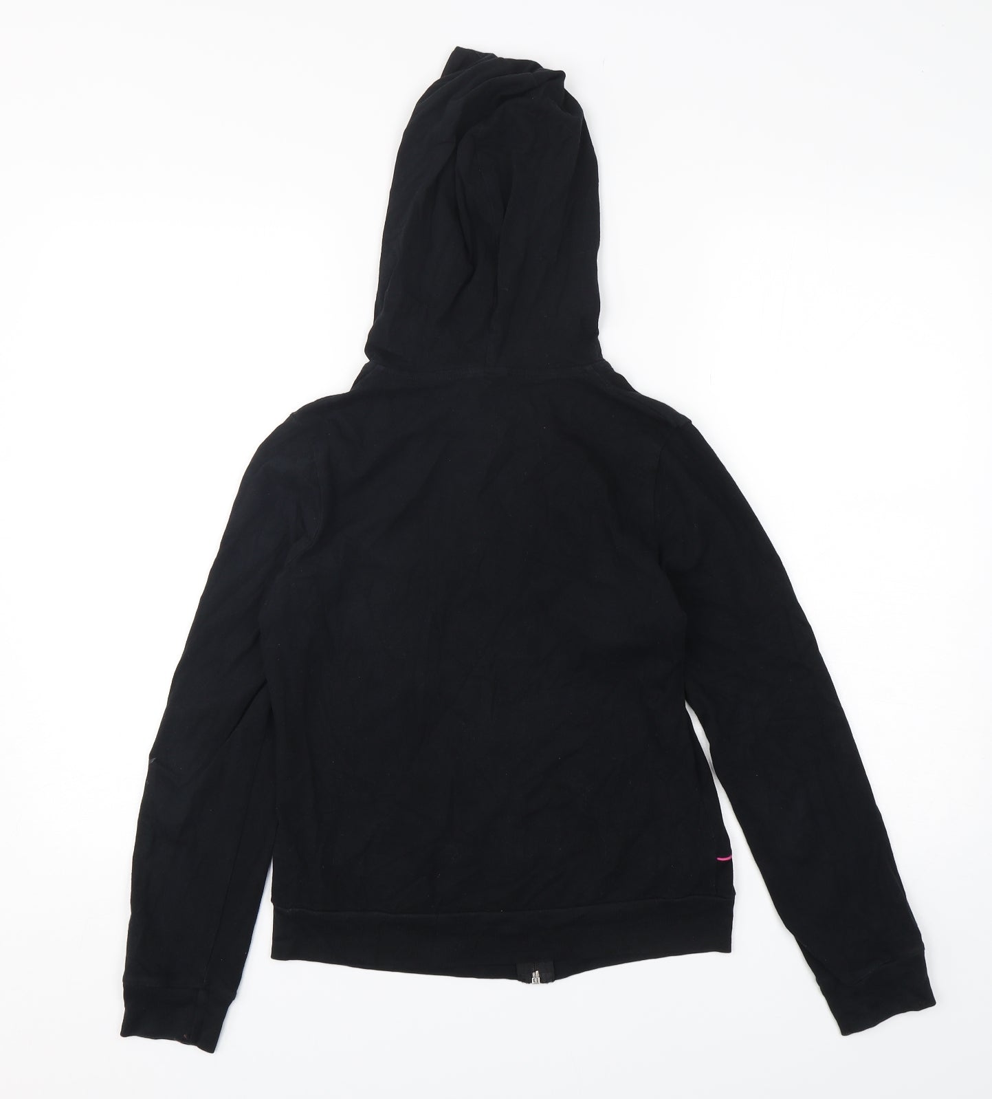 Dunnes Stores Womens Black  Cotton Full Zip Hoodie Size 8  Zip