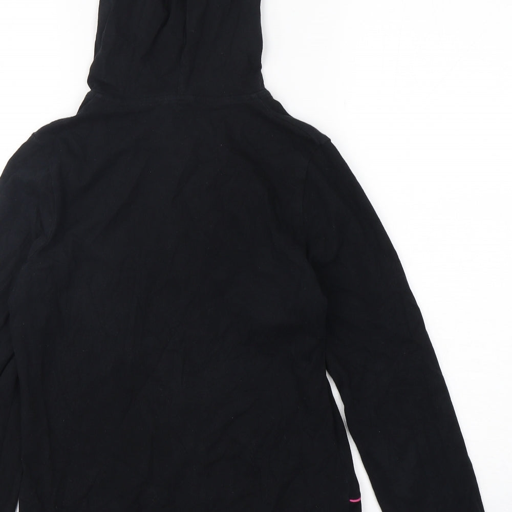 Dunnes Stores Womens Black  Cotton Full Zip Hoodie Size 8  Zip