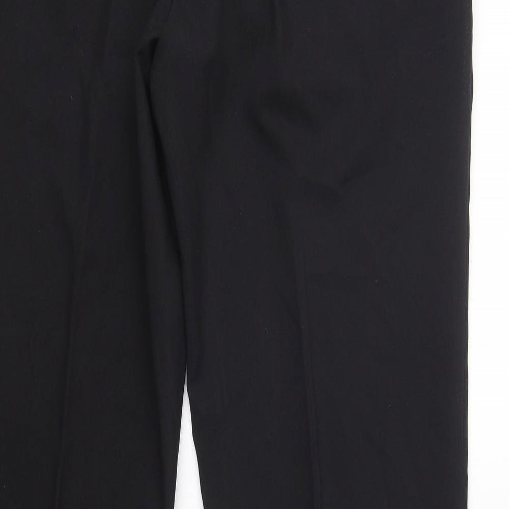 F&F Mens Black  Polyester Trousers  Size 32 L33 in Regular Button