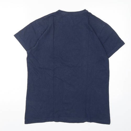 Cedar Wood State Mens Blue  Cotton  T-Shirt Size S Round Neck