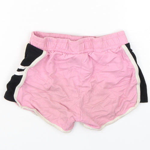 F&F Girls Pink  Cotton Sweat Shorts Size 7-8 Years  Regular Drawstring