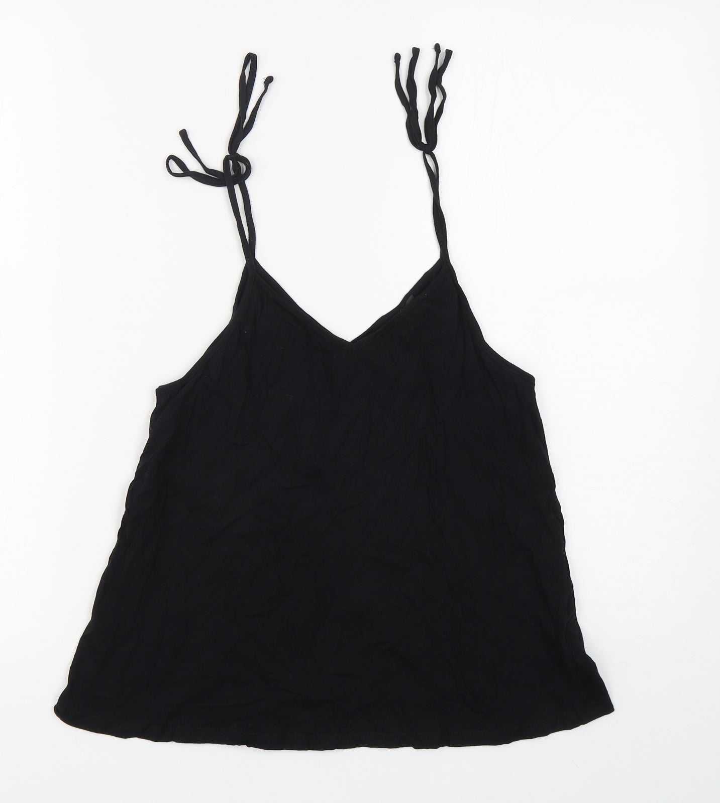NEXT Womens Black  Cotton Camisole Tank Size 6 V-Neck
