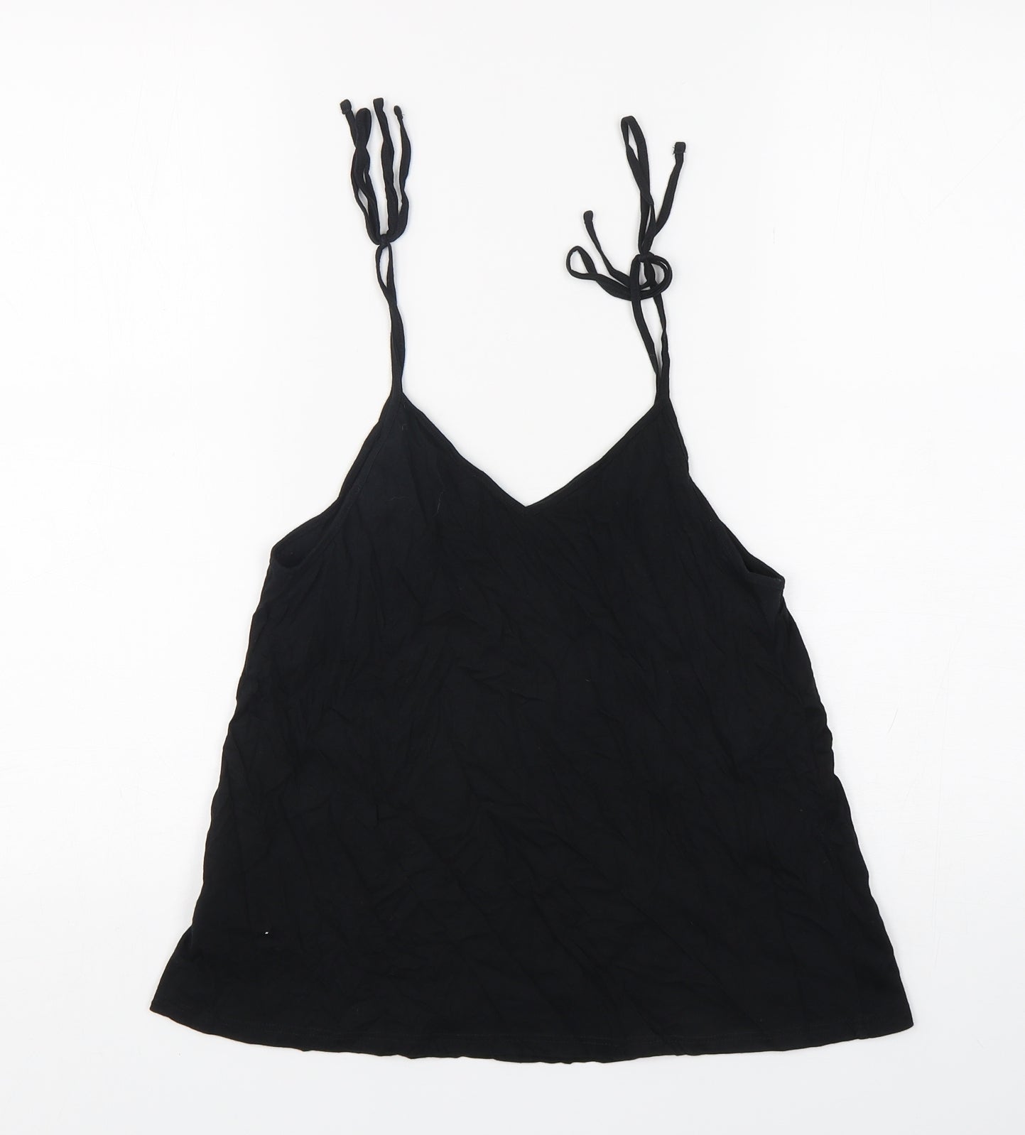 NEXT Womens Black  Cotton Camisole Tank Size 6 V-Neck