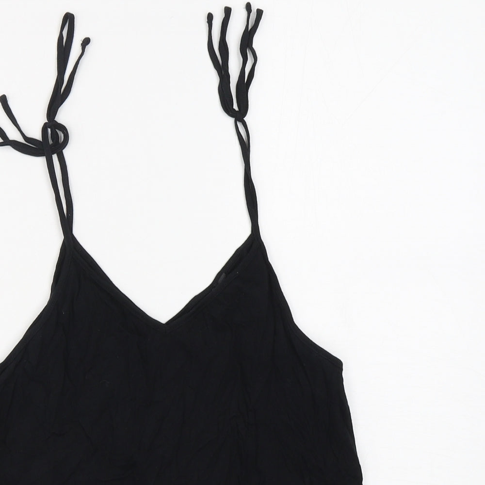 NEXT Womens Black  Cotton Camisole Tank Size 6 V-Neck