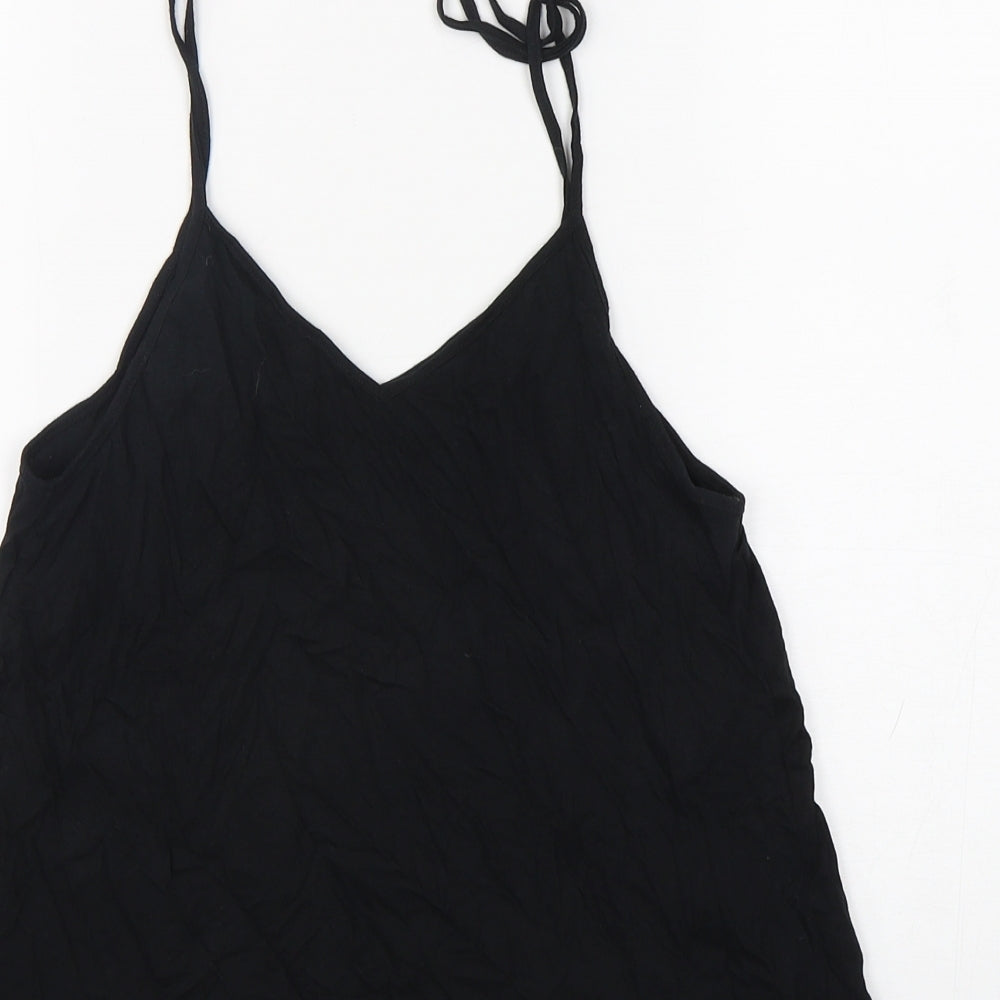 NEXT Womens Black  Cotton Camisole Tank Size 6 V-Neck