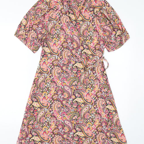 NEXT Womens Multicoloured Paisley Viscose A-Line  Size 8  V-Neck Pullover