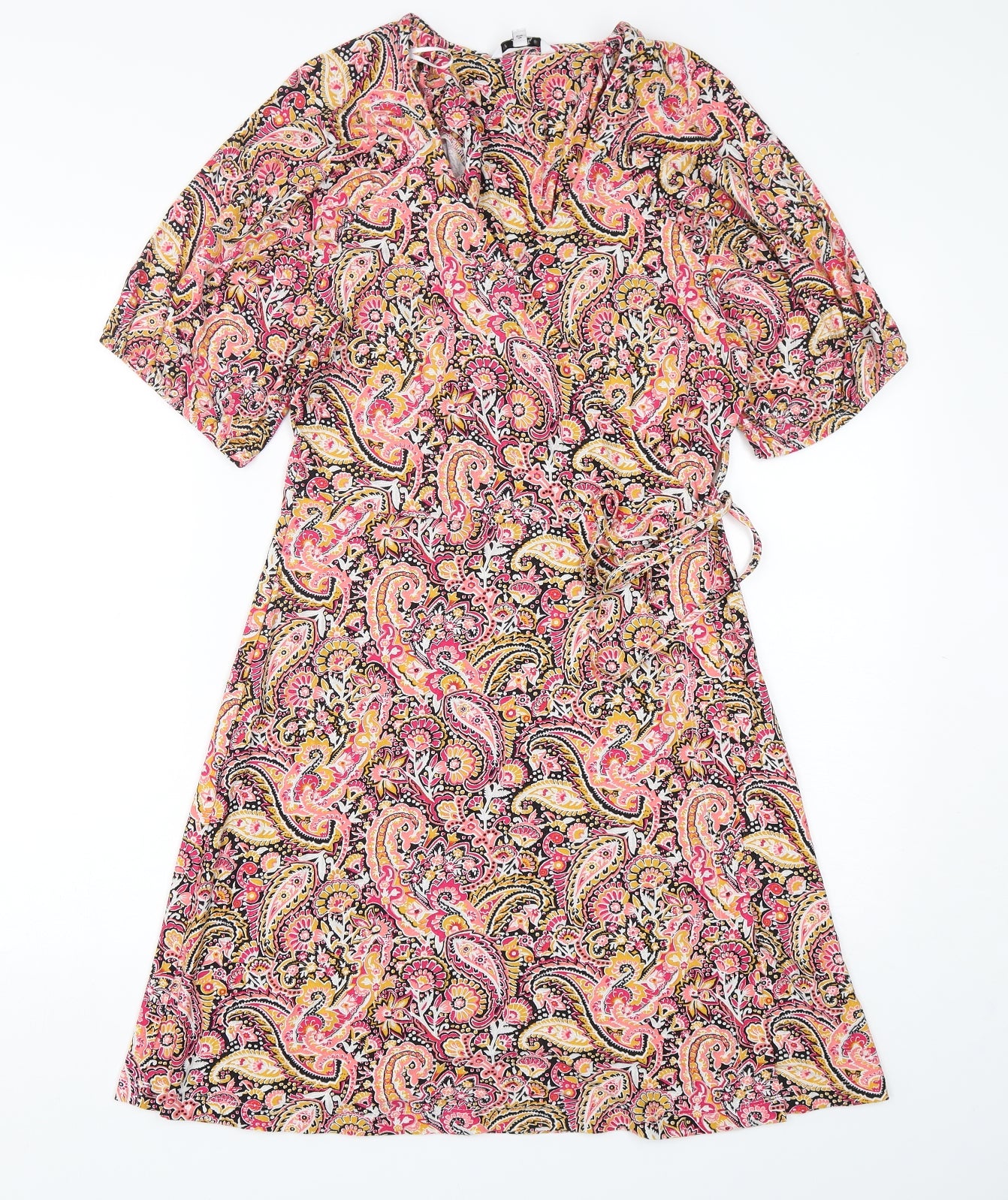 NEXT Womens Multicoloured Paisley Viscose A-Line  Size 8  V-Neck Pullover
