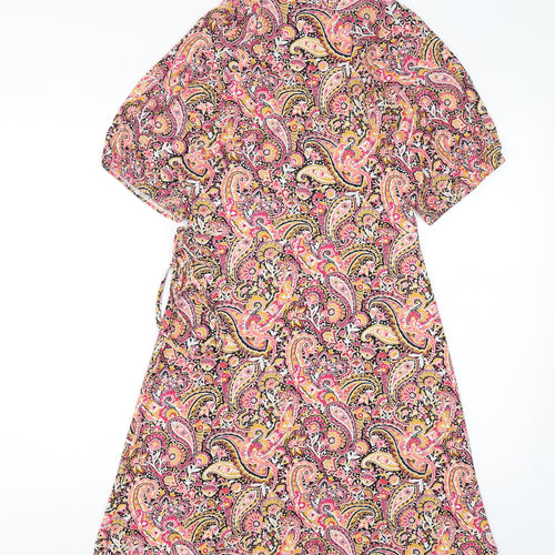 NEXT Womens Multicoloured Paisley Viscose A-Line  Size 8  V-Neck Pullover