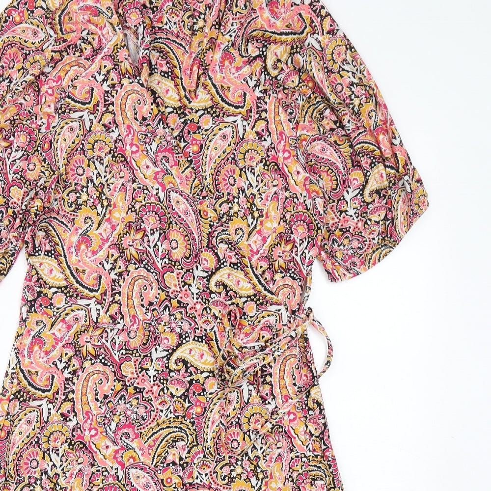 NEXT Womens Multicoloured Paisley Viscose A-Line  Size 8  V-Neck Pullover