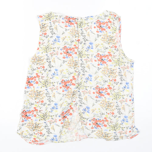 Tom Tailor  Womens Multicoloured Floral Viscose Basic Tank Size S Round Neck