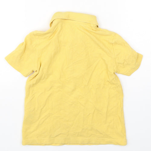 Dunnes Stores Girls Yellow  Cotton Basic Polo Size 3-4 Years Collared Pullover - School Wear