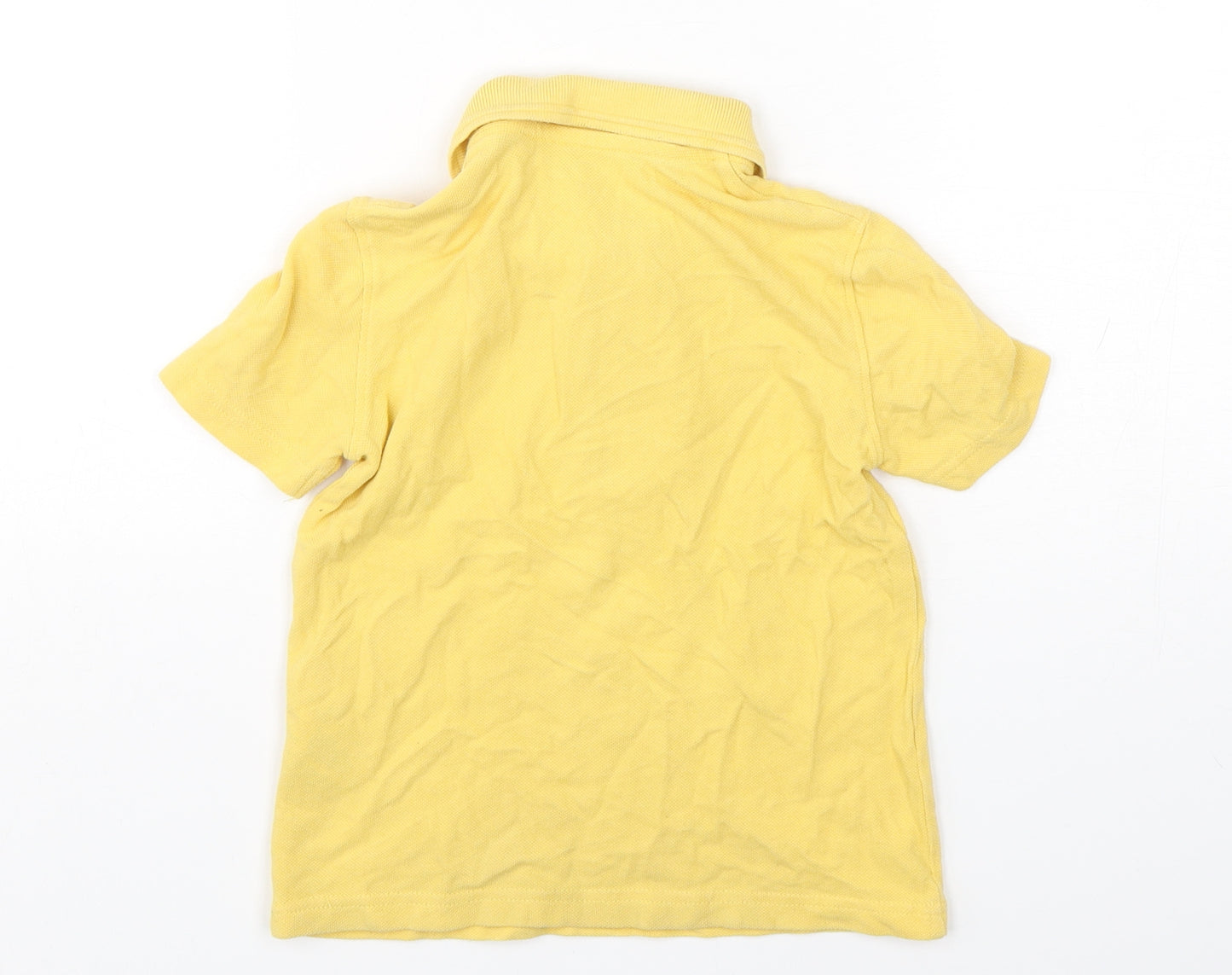 Dunnes Stores Girls Yellow  Cotton Basic Polo Size 3-4 Years Collared Pullover - School Wear