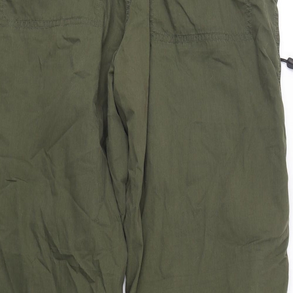 Marks and Spencer Mens Green  Cotton Cargo Trousers Size 34 L31 in Regular