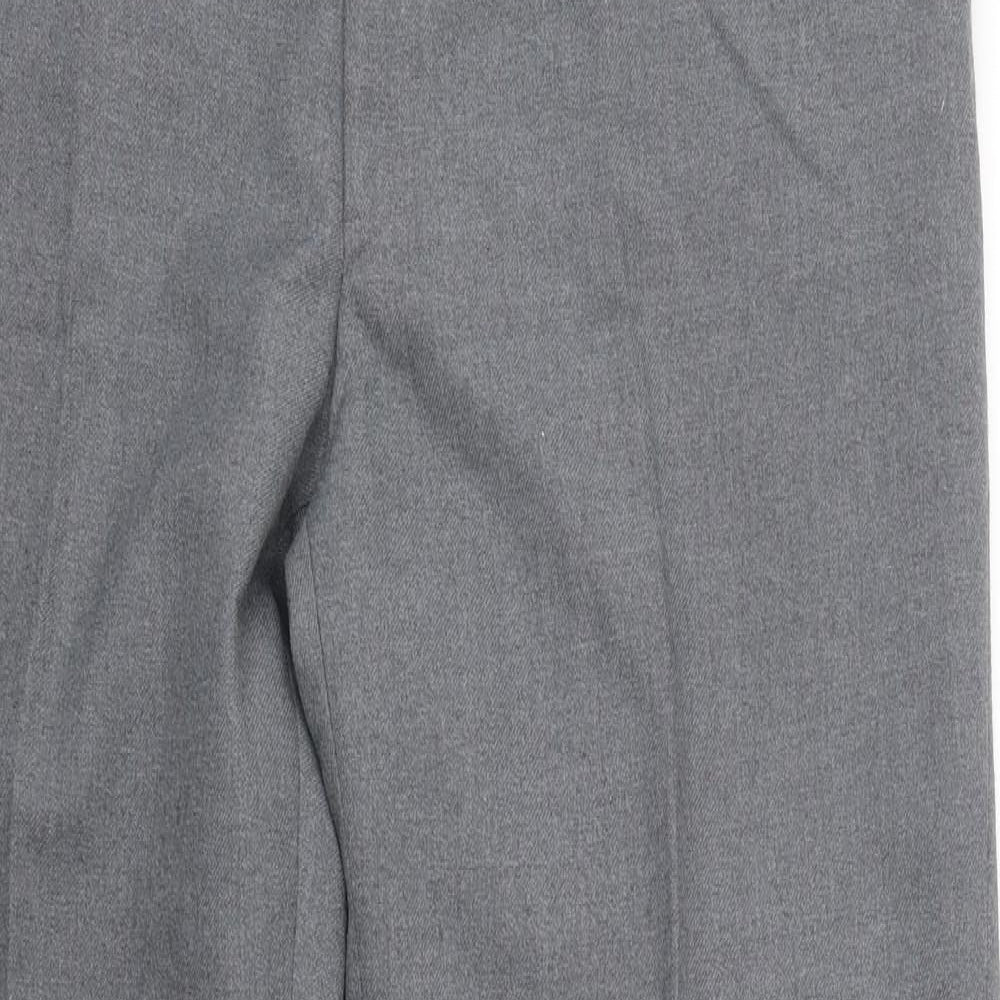 Merit  Womens Grey  Polyester Trousers  Size 36 L32 in Regular