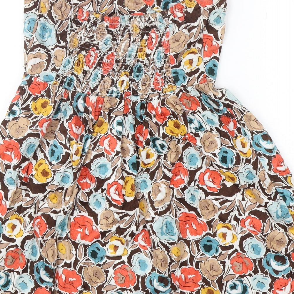 A Star Womens Multicoloured Floral Cotton Maxi  Size M  Off the Shoulder Pullover