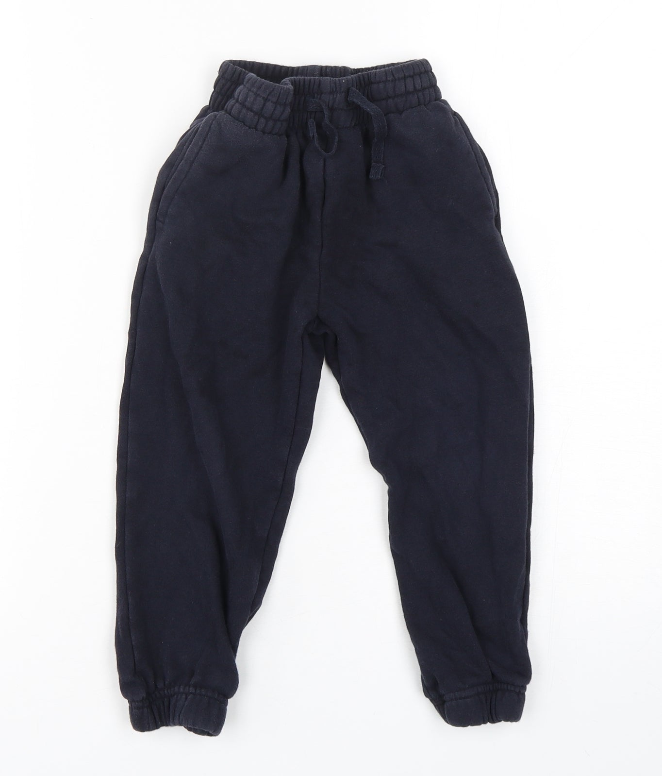 TU Boys Blue  Cotton Sweatpants Trousers Size 4 Years  Regular Drawstring
