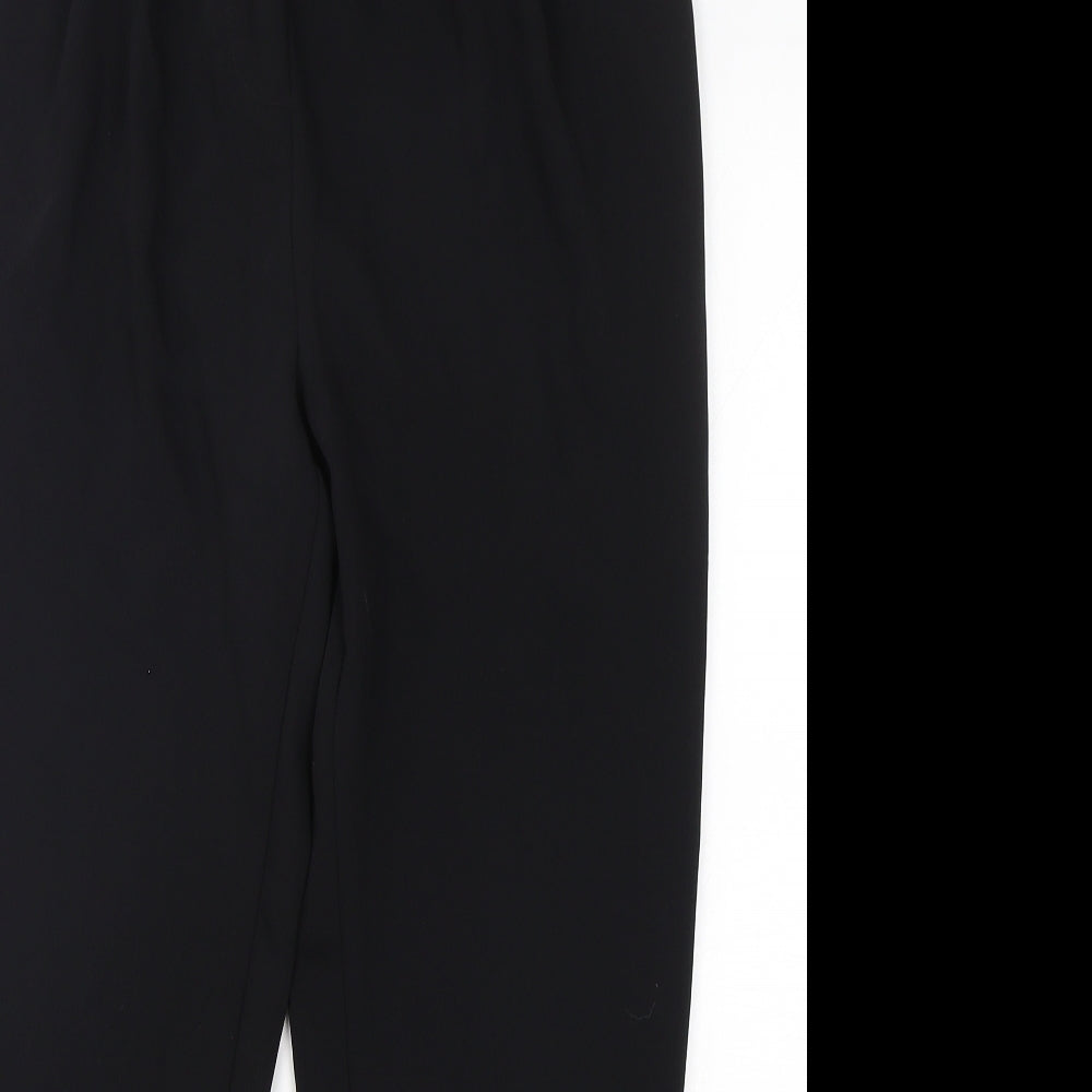 F&F Womens Black  Polyester Trousers  Size 12 L28 in Regular
