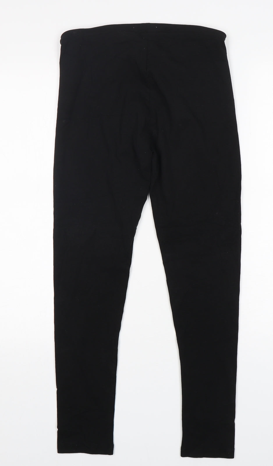 Primark Womens Black  Cotton Jogger Leggings Size 10 L27 in