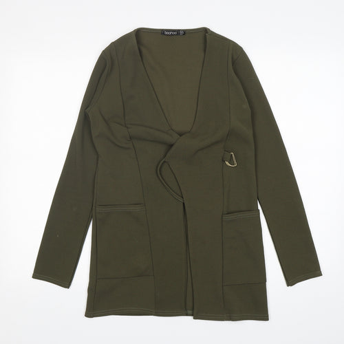 Boohoo Womens Green   Jacket Blazer Size 10  Tie