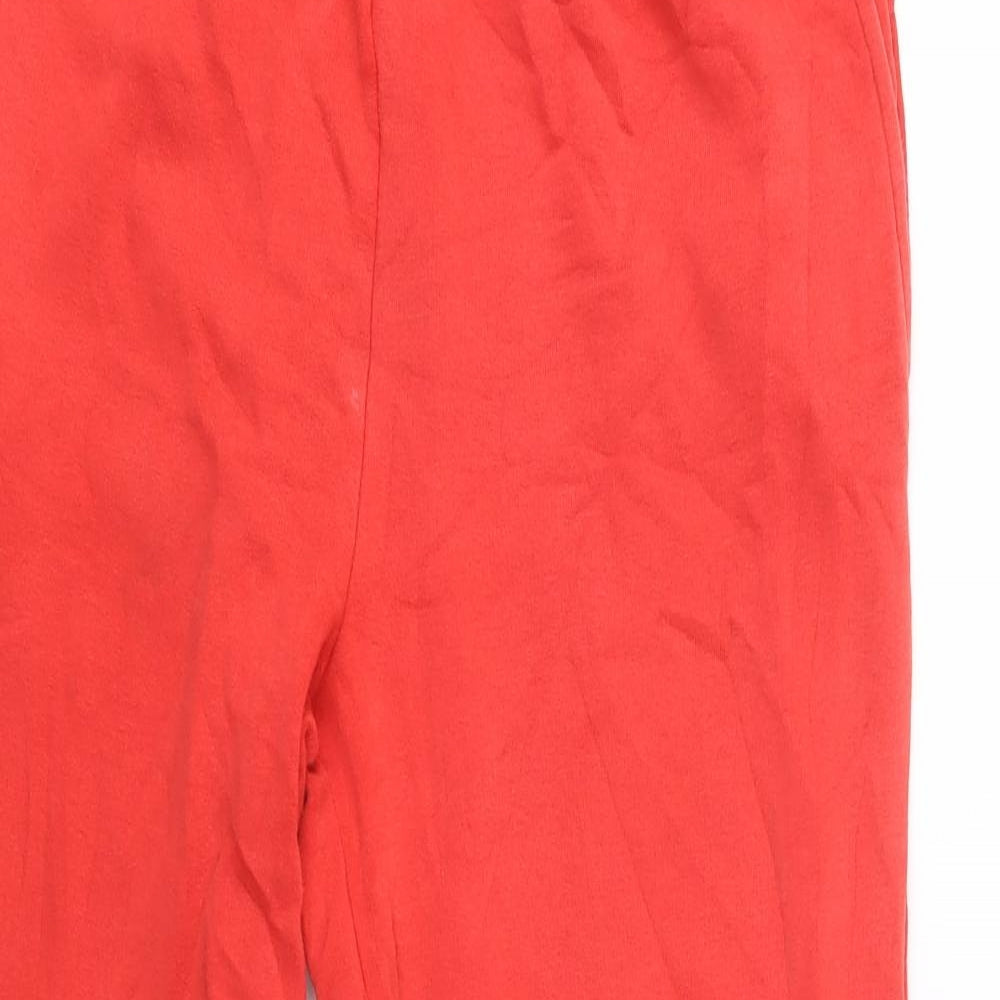 H&M Womens Red  Cotton Jogger Trousers Size XS L28 in Regular Drawstring